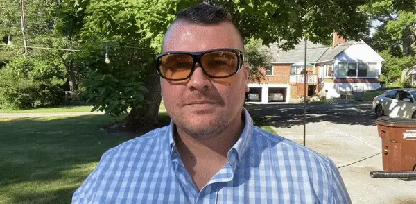 GIF of a man wearing DaySight Glasses